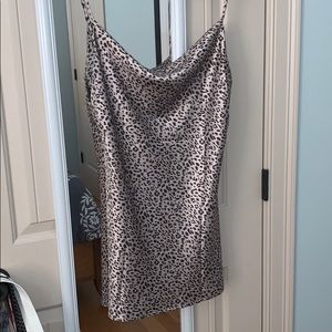 Princess Polly Satin Cheetah Mini Dress